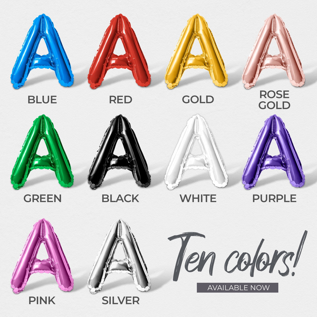 Letter Balloons - STOP IN FOR A SPELL 16" Inch Alphabet Letters Foil Mylar Balloon Halloween Party Banner (Red)