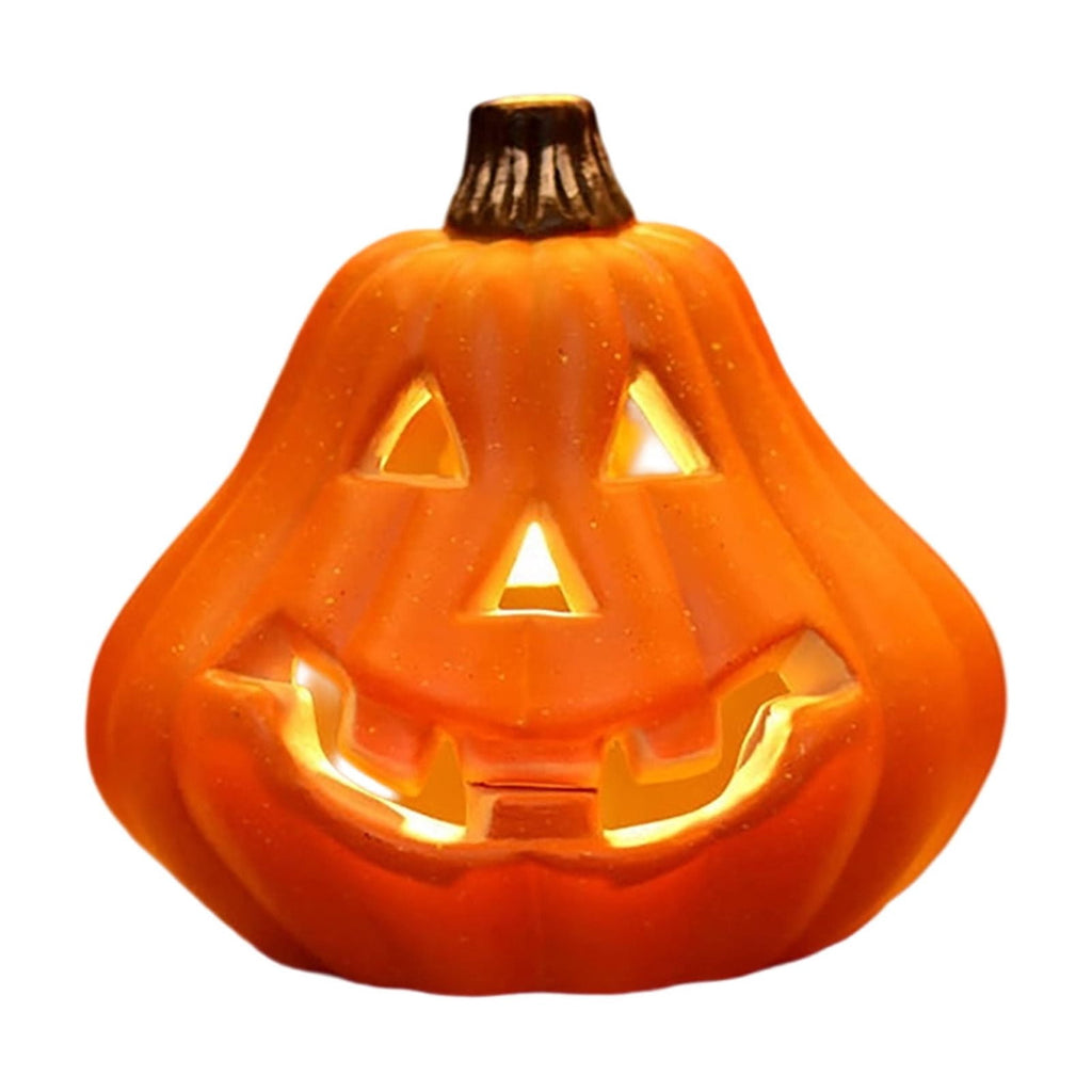 AuroraX Halloween Lighted Pumpkin Decoration Halloween Outdoor Pumpkin Decor Plastic Large Porch Waterproof Halloween Decorations for Yard Orange