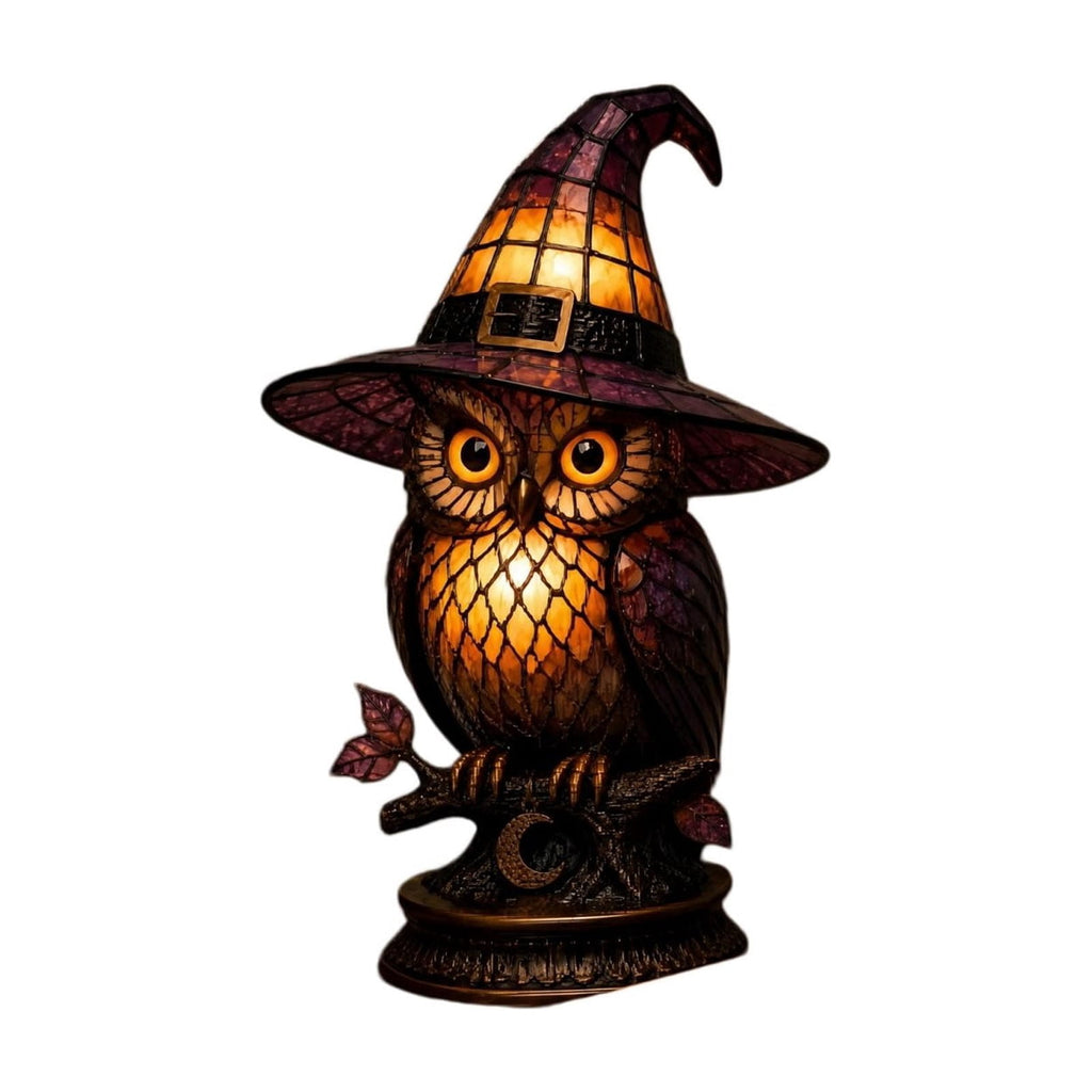 Halloween Pumpkin Night Light With Witch Hat Acrylic LED Tabletop Ornament, Spooky Glowing Figurine for Home Party Bedroom Holiday Decoration