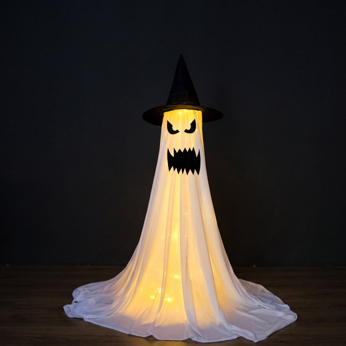 Halloween Ghost Candy Bowl Large Light Up Floor Stand with Remote Control for Halloween Party Treat Display and Trick Or Treat Setup