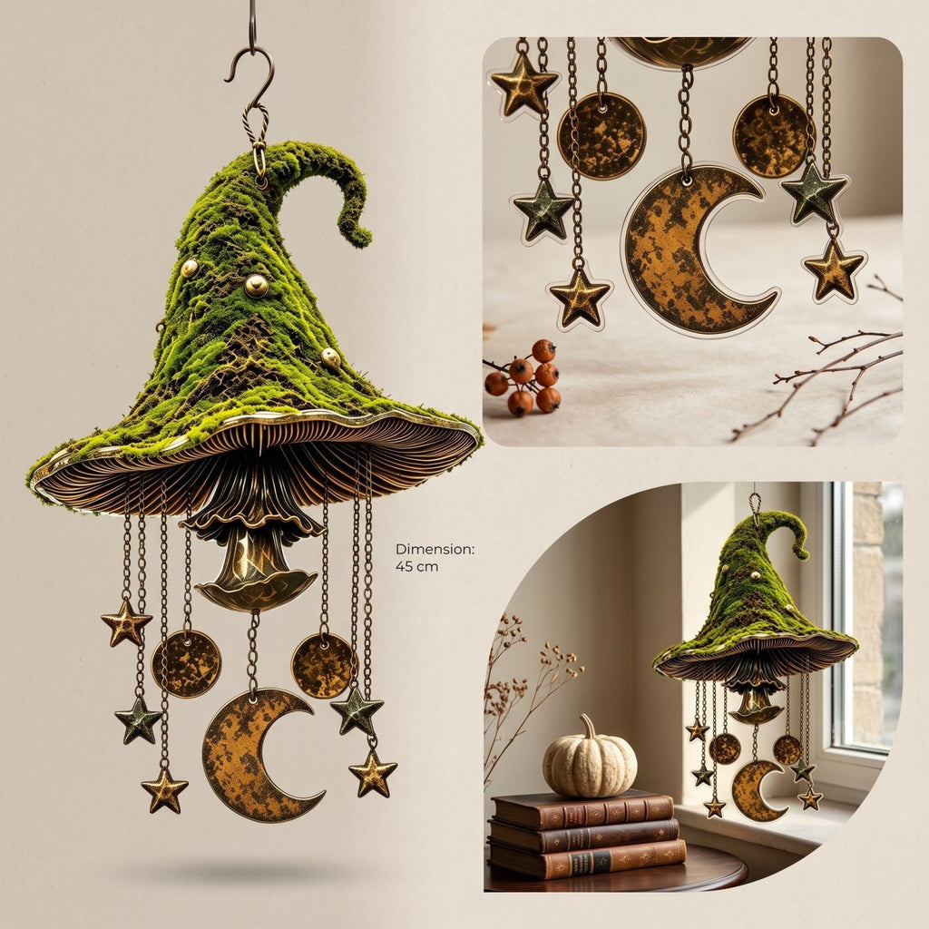 Stijggn Witch Hat Lights Halloween Glowing Lights, Waterproof Hanging Witch Hat Decorations, Warm Light Festival Ornaments for Indoor Outdoor Yard Garden Party Halloween Decor