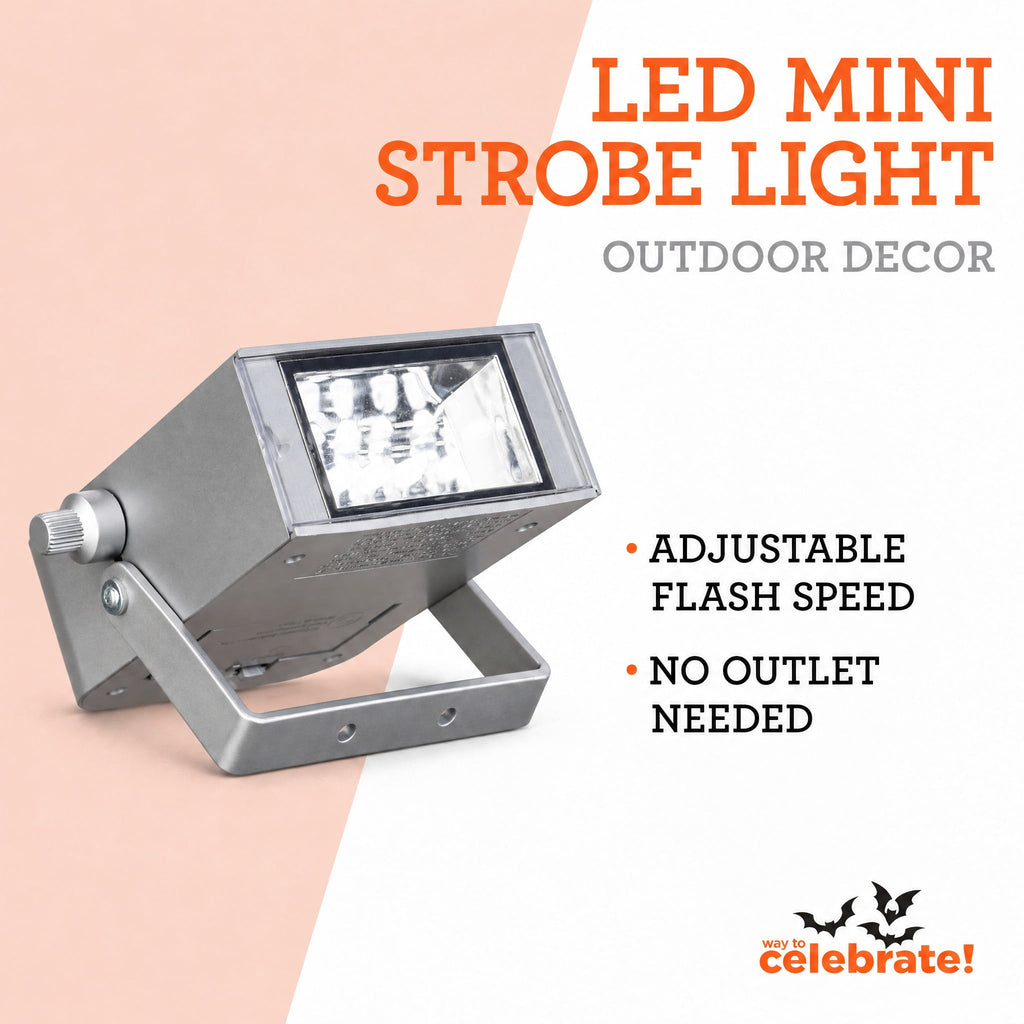 Indoor LED Mini Strobe Light, Silver, Halloween by Way To Celebrate