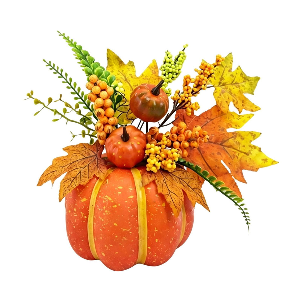 Pumpkin Decor with Artificial Flower Sunflowers Fall Decorations for Home Tabletop Kitchen Party Thanksgiving Harvest