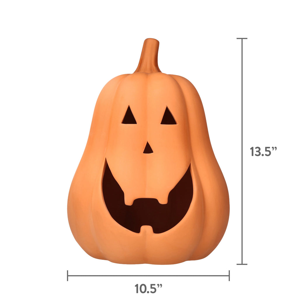 Jack-o'-Lantern Decoration, Terracotta, 13.5", Halloween by Way To Celebrate