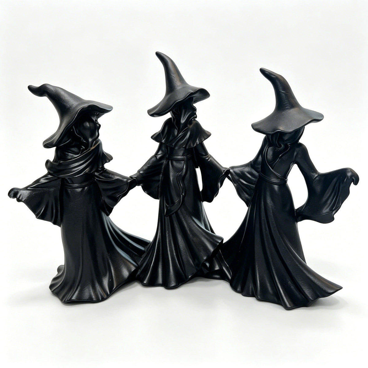 2026 New Halloween Mossy Tree Witch With Crow Light Up 7" Resin Figurine Rave Mantel Shelf Party Decorations