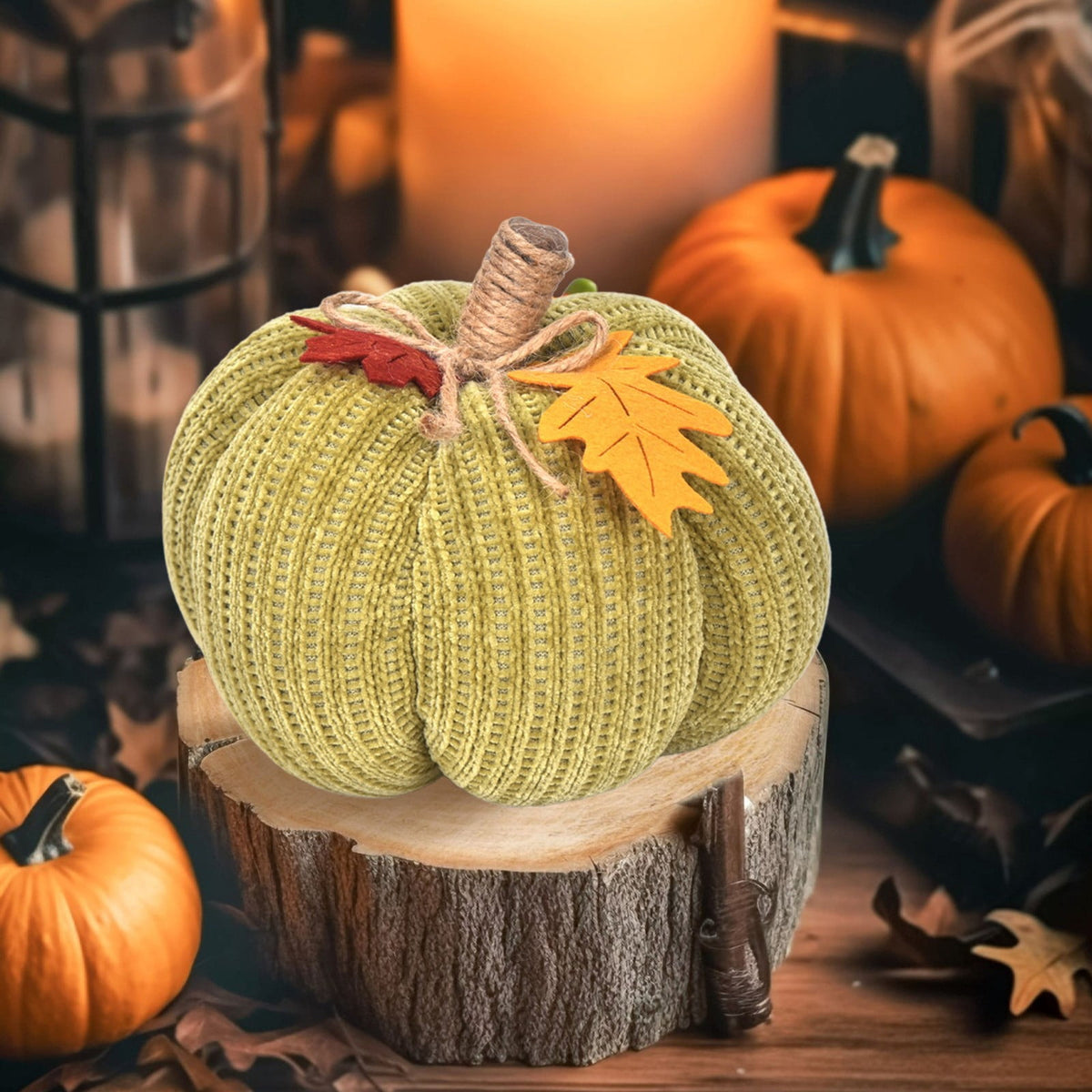 Taotanxi Fall Mini Crochet Pumpkins Seasonal Knit Decorative Pumpkins for Crafts Rustic Decor Farmhouse Decorative Fall Thanksgiving Centerpiece Table Decorations for Mantel Kitchen Gift