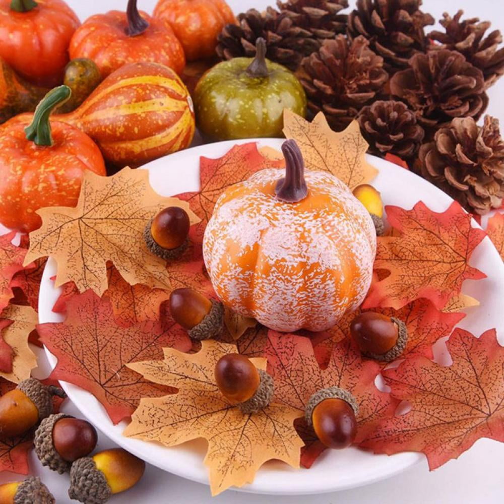Artificial Pumpkins for Decoration, 50PCS Mini Pumpkin for Fall Garland Thanksgiving Decorations