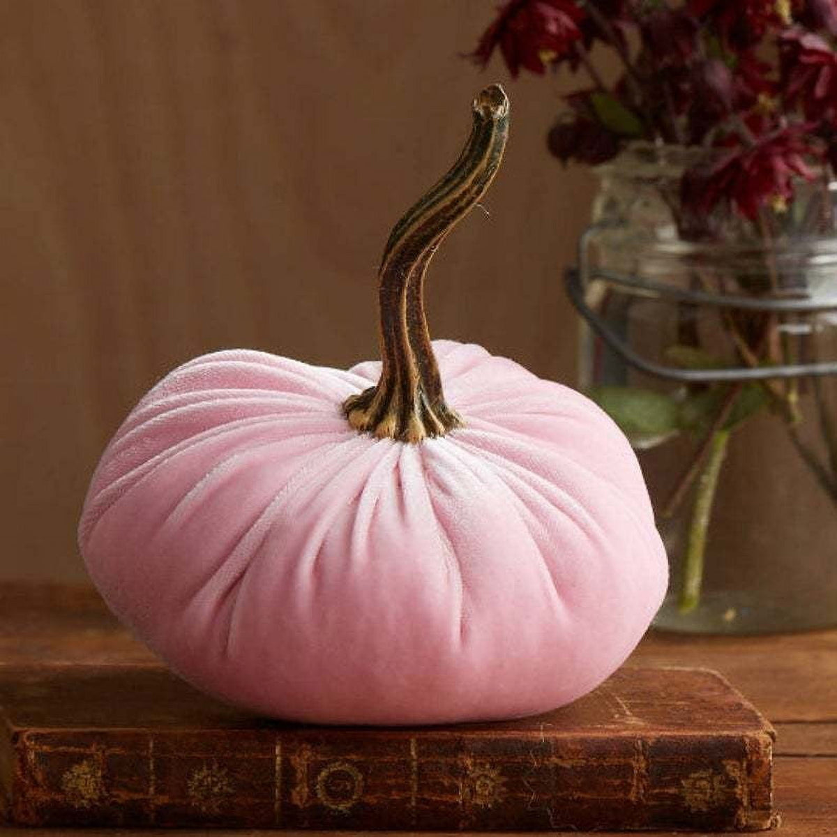ESULOMP Halloween Decorations Thanksgivings Pumpkins 1 pc Velvet Pumpkins Decor Super Soft Stuffed with Exquisite