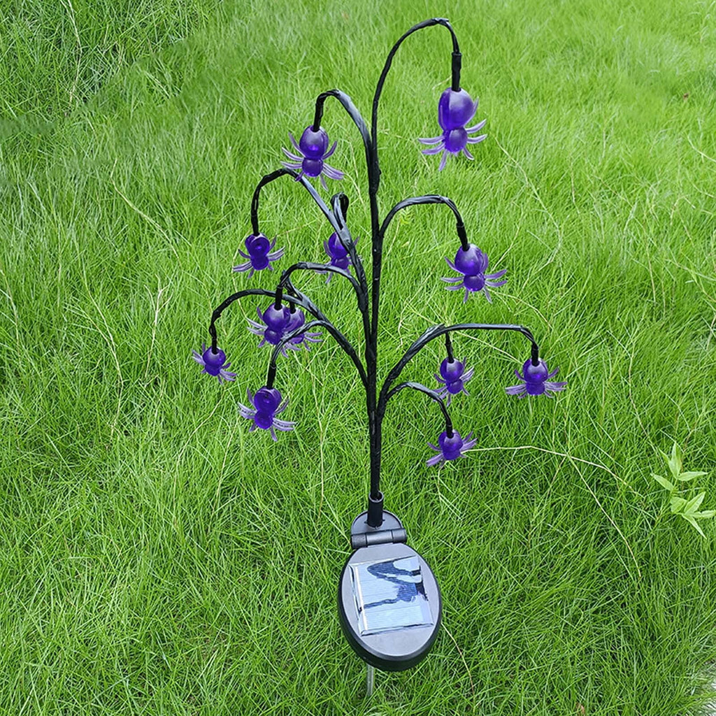 Uandlove Halloween Decorations,Halloween Decoration Tree Lights Solar Powered-Tree Lights Spider