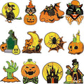 Containlol 12 Pcs Halloween Cutouts Vintage Pumpkin Witch Owl Wall Art
