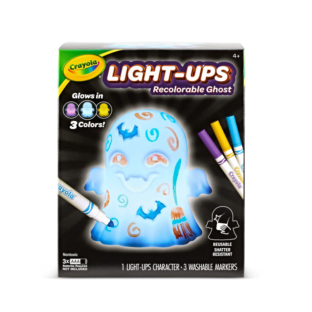 Crayola Light-Ups - Ghost, Light Up Toy Ghost, Reusable Coloring Halloween Toy, Cute Halloween Ghost Decor, Glow In The Dark