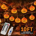DAYBETTER Halloween Pumpkin String Lights, 10FT 3D Orange Pumpkin Twinkle Lights with 20LEDs, 8 Modes & USB Powered for Indoor, Outdoor, Halloween Decor