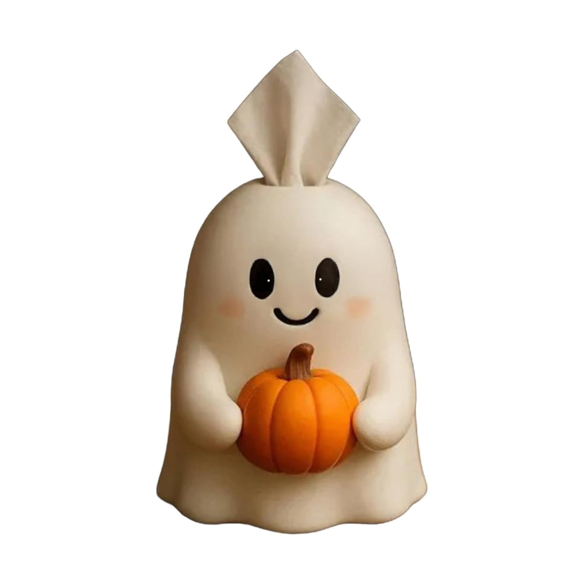 Halloween Ghost Tissue Box Cover | 7.87 Inch Tissue Holder Organizer | Decorative Functional Desktop Accessory | Halloween Theme Home Decor | Resin Halloween Party Decoration