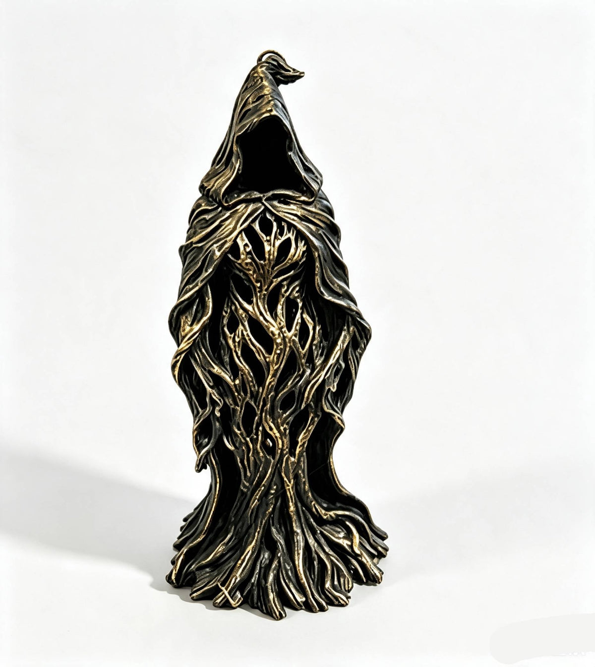 2026 New Halloween Mossy Tree Witch With Crow Light Up 7" Resin Figurine Rave Mantel Shelf Party Decorations