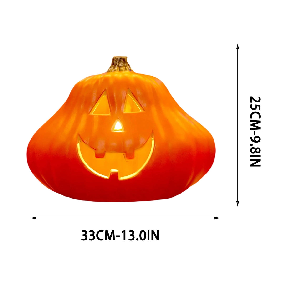 Halloween Lighted Pumpkin Large Plastic LED Pumpkin Decoration for Outdoor Yard Porch Home Storefront Shopping Mall Holiday Display Decor