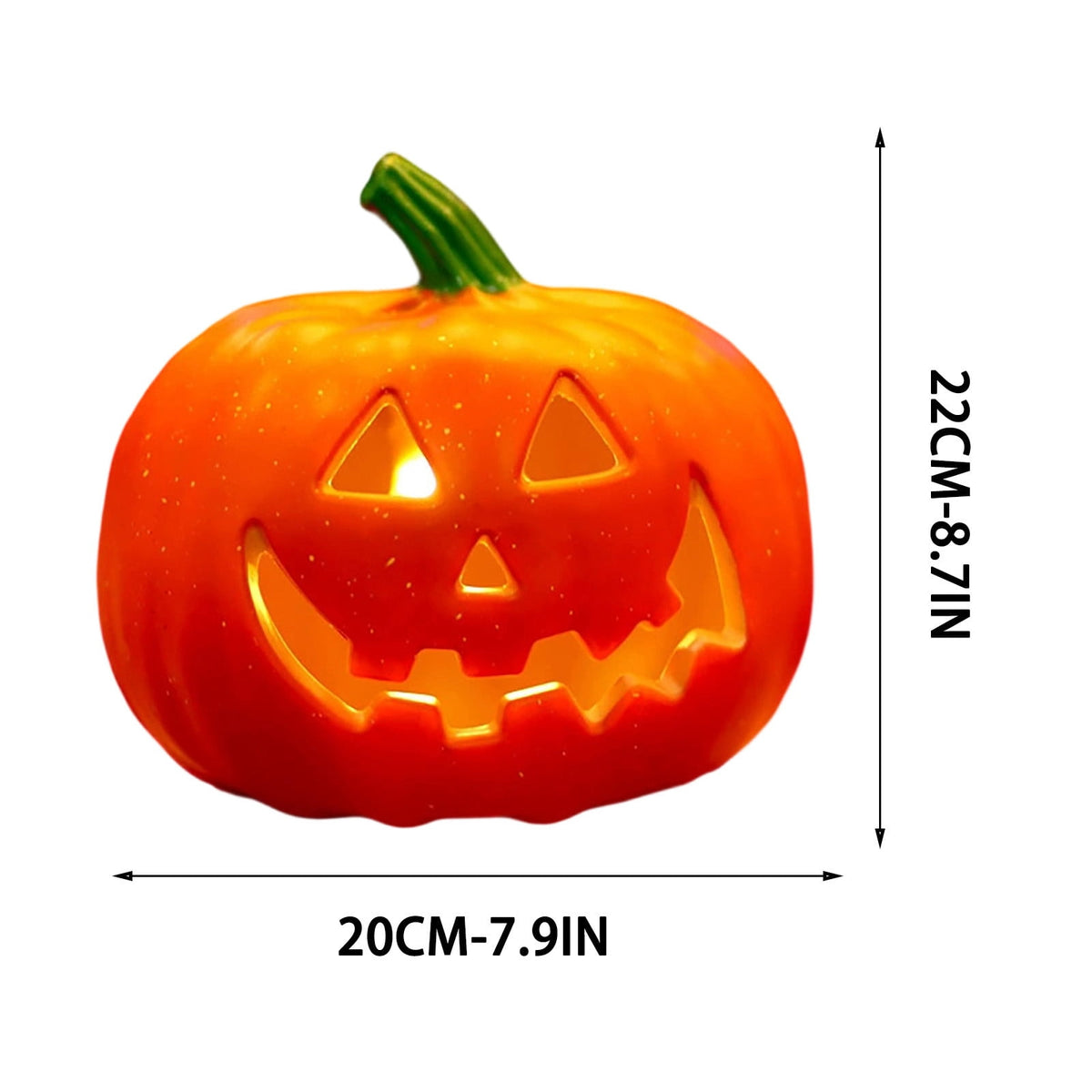 Halloween Lighted Pumpkin Large Plastic LED Pumpkin Decoration for Outdoor Yard Porch Home Storefront Shopping Mall Holiday Display Decor