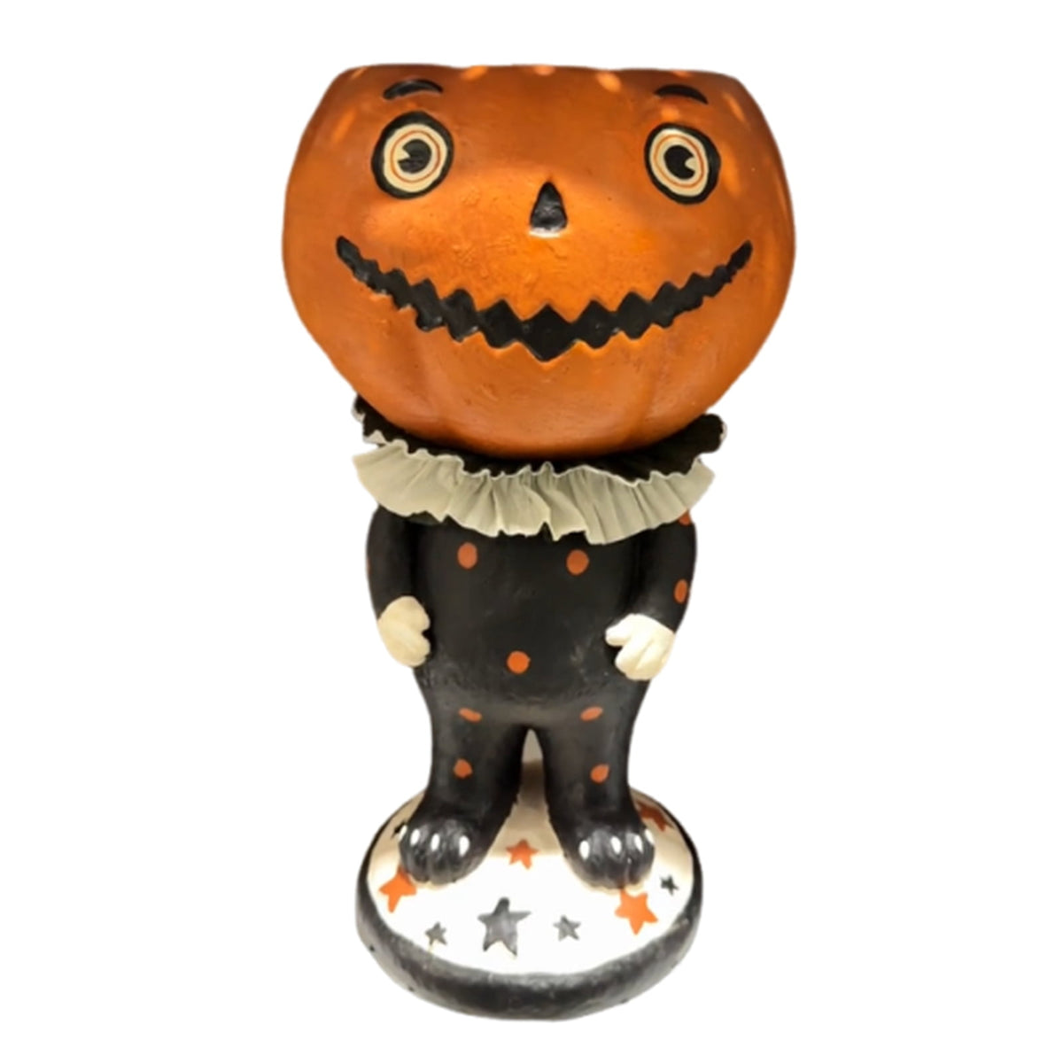 Halloween Decoration Ghost Figurine 11in Resin Ghost Statues with Pumpkin Candy Bowl for Outdoor Indoor Front Door, Porch Yard Lawn Party Decor