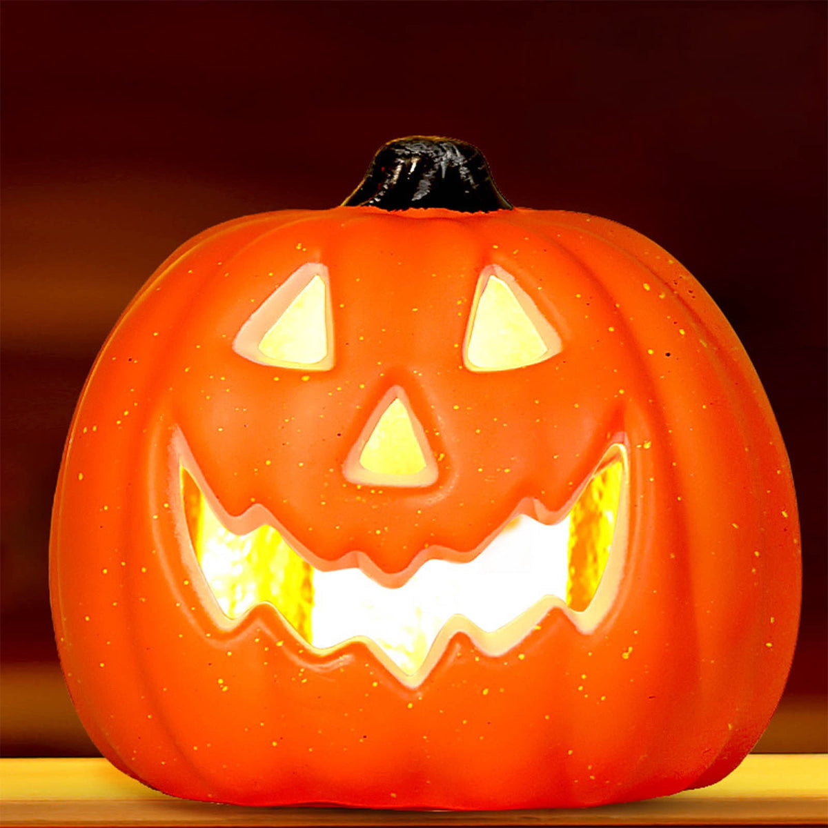 Halloween Pumpkin Lamp Light Decor,Battery Operated Halloween Jack-O-Lantern,Spooky Vintage LED Lighted Pumpkin Lights for Outdoor Indoor Tabletop Front Door Porch Garden Patio Yard