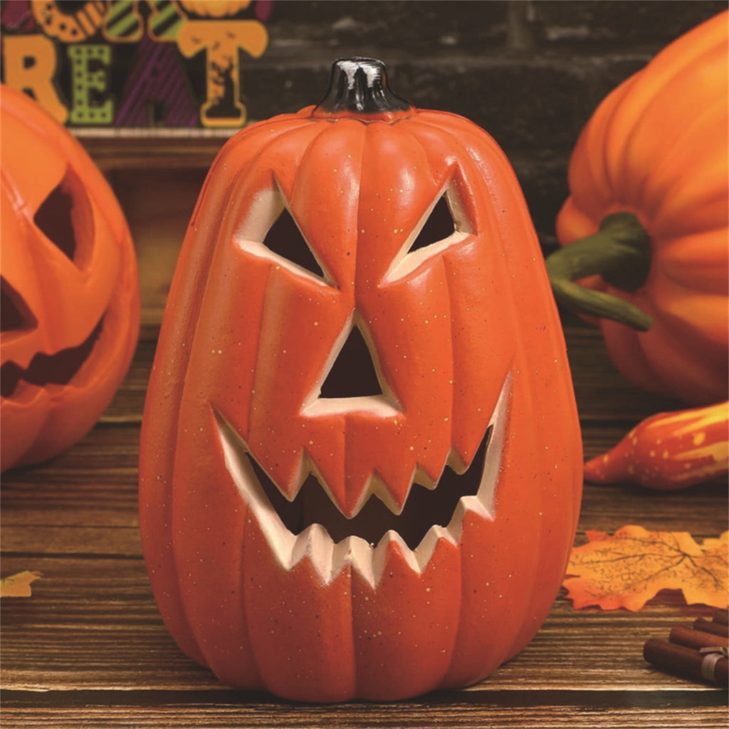 Halloween Pumpkin Lamp Light Decor,Battery Operated Halloween Jack-O-Lantern,Spooky Vintage LED Lighted Pumpkin Lights for Outdoor Indoor Tabletop Front Door Porch Garden Patio Yard