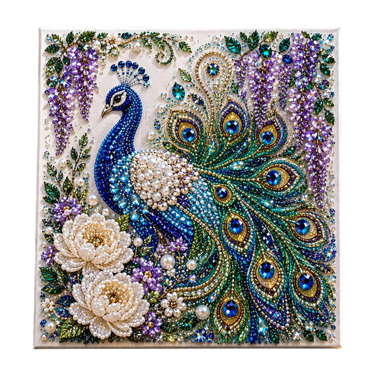 JWZZYD DIY Christmas Pearl Painting Art Kit with Frame, 9.8" Christmas Pearl Beads Art Craft Set, Gemstone Dots Beads for Holiday Christmas Wall Decor, Decoration Gift(Reindeer)