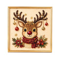 JWZZYD DIY Christmas Pearl Painting Art Kit with Frame, 9.8" Christmas Pearl Beads Art Craft Set, Gemstone Dots Beads for Holiday Christmas Wall Decor, Decoration Gift(Reindeer)