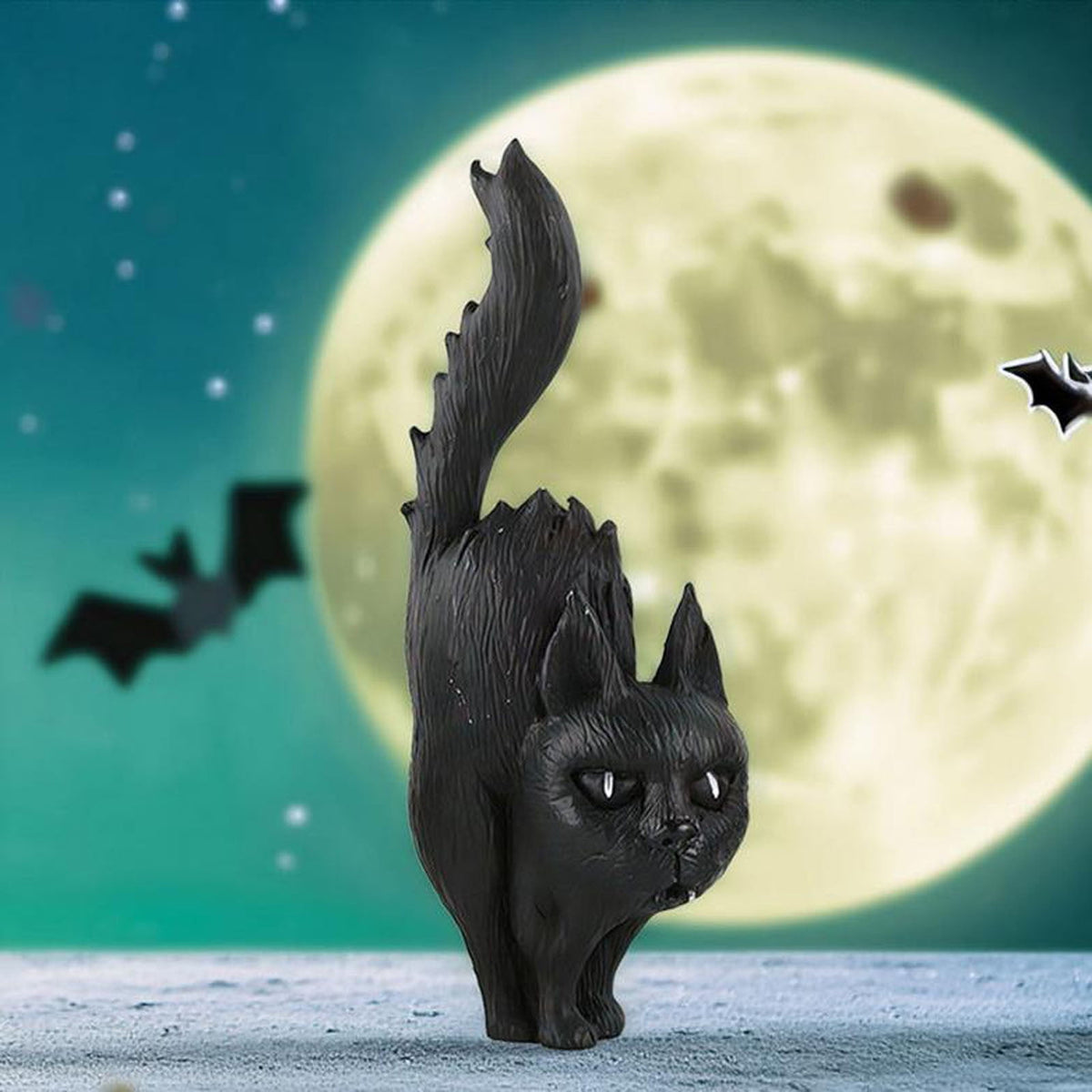 Konghyp Halloween Pumpkin Decorations, Cat Witch Ornaments, Holiday Home Decor, Tabletop Resin Figures, Perfect for Festive Celebrations and Autumn Decorations