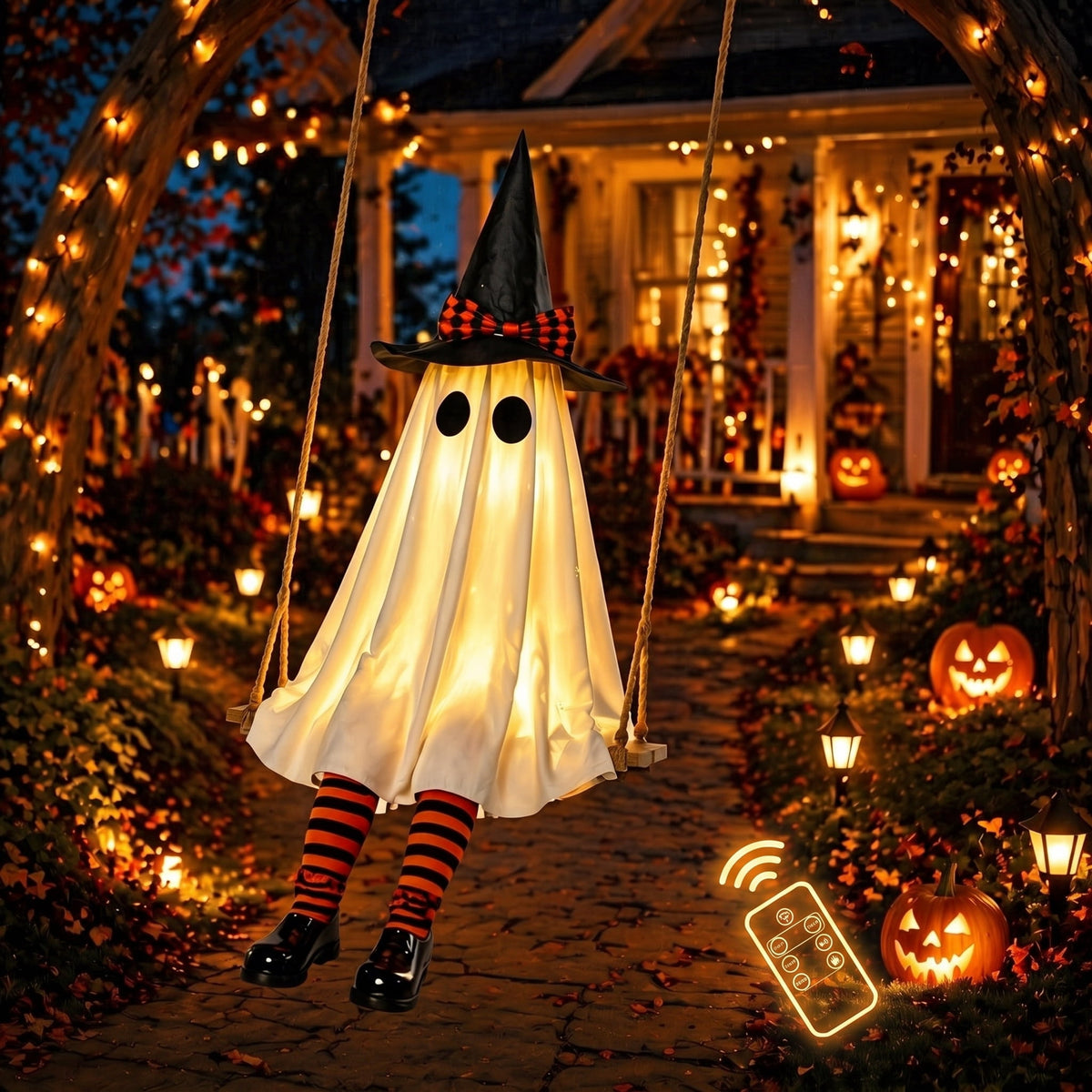 Fuebueo Realistic Halloween Skeleton Decorations with Eyes Lights - Scary Groundbreaker Skull Stakes for Indoor Outdoor Haunted, Yard, and Garden Party Decor