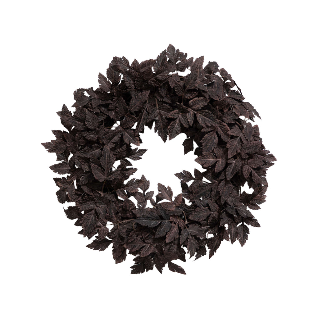My Texas House Halloween Layered Foliage Wreath, Plum, 24"