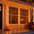Icicle LED Curtain Lights Orange - 10 Ft