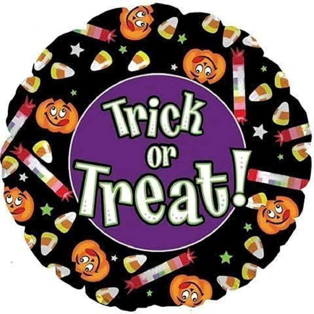 PMU Halloween Party Decoration "Happy Halloween" Jack Faces Aglow 18 Inch Mylar-Foil Balloon (1pkg) Pkg/1