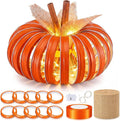 Pumpkin Table Decorations Mason Jar Lid Lighted Pumpkin Fall DIY Pumpkins Crafts Centerpieces for Thanksgiving Autumn Halloween Home Table Decor