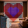SuperRGB Smart Curtain Lights,400 LED 9.8ft x 9.8ft APP & Remote Control Color Changing RGB Dynamic DIY Fairy String Lights for Bedroom Backdrop Wall Window Decor