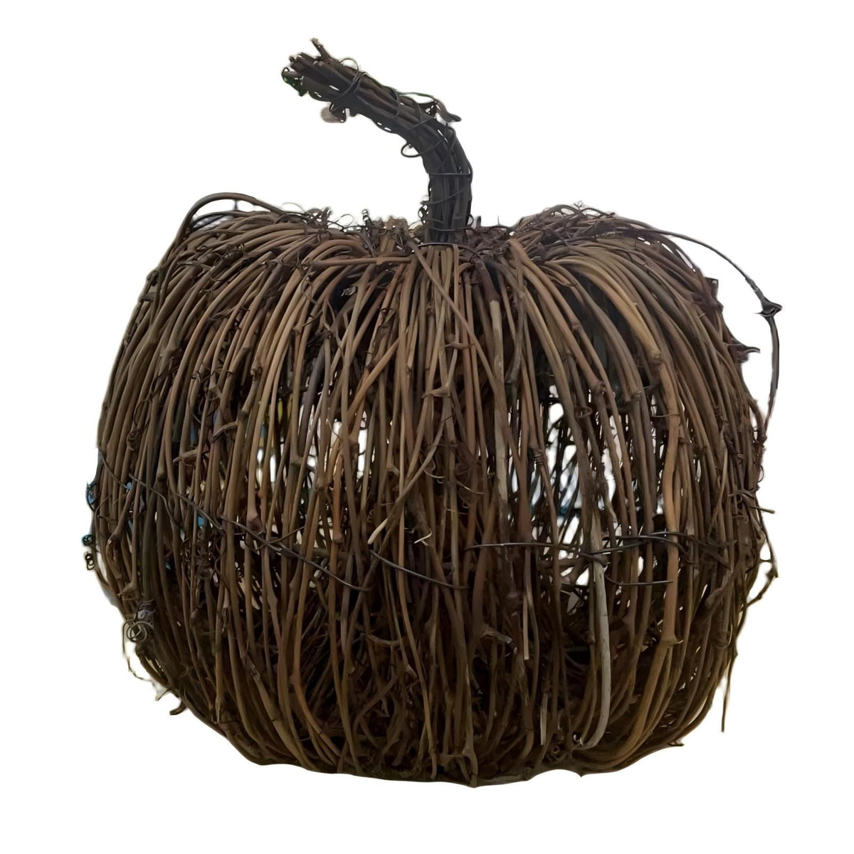 Handwoven Pumpkin Lantern, Rustic Vintage Halloween Decor, 28cm Woven Pumpkin Lantern Without LED Candle Light, Pumpkin Ornament for Mantel Doorstep Halloween Party Decorations
