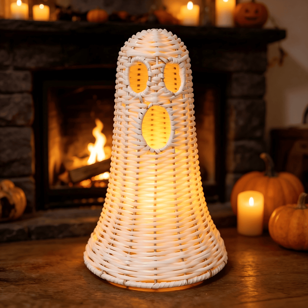Handwoven Pumpkin Lantern, Rustic Vintage Halloween Decor, 28cm Woven Pumpkin Lantern Without LED Candle Light, Pumpkin Ornament for Mantel Doorstep Halloween Party Decorations