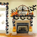 XGFHYJEH Halloween Decor, Halloween Decorations, Halloween Decorations Indoor, Halloween Decor Indoor, Halloween Garland Halloween Pumpkin Rattan Maple Leaf Rattan