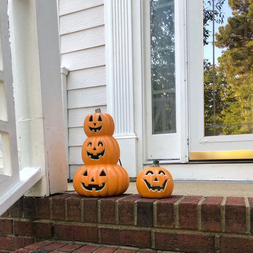 6" Jack O' Lantern - Battery Operated Halloween Pumpkin Lantern - Waterproof for Indoor Outdoor Decorations Favors
