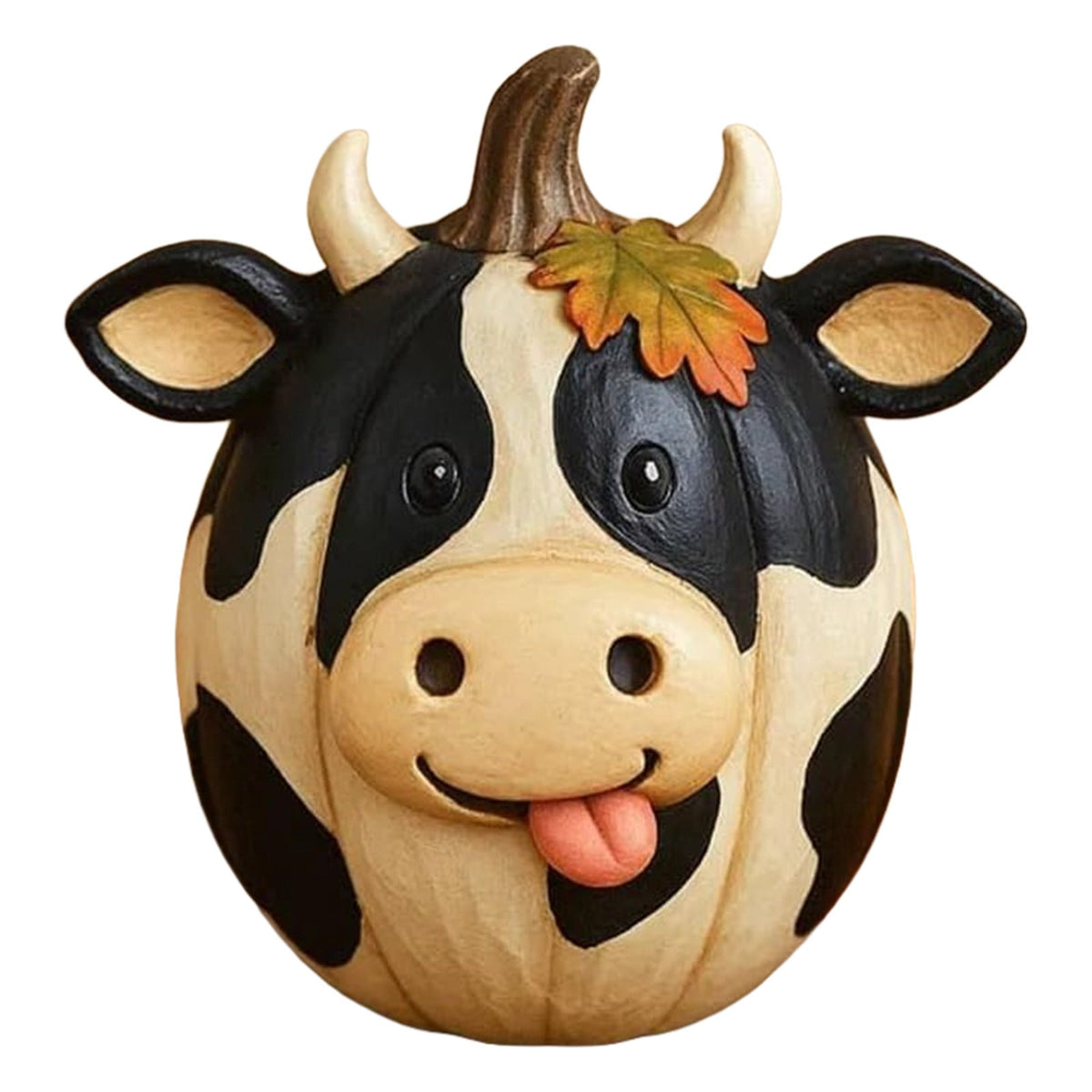 Farm Animal Pumpkin Figurines, Cute Funny Resin Cow Duck Sheep Pig Chicken Horse Statue, Autumn Fall Thanksgiving Halloween Table Centerpiece, Home Desktop Decor, 5-Inch