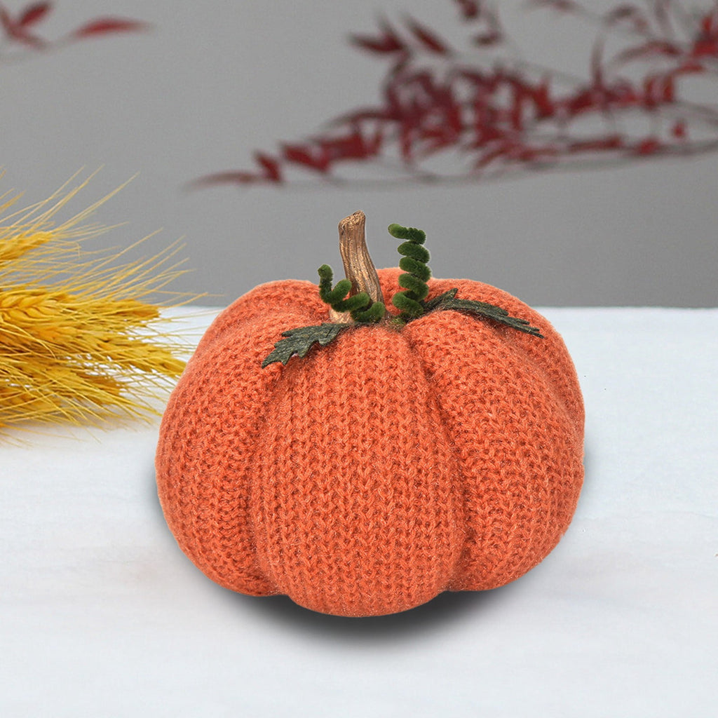 Taotanxi Fall Mini Crochet Pumpkins Seasonal Knit Decorative Pumpkins for Crafts Rustic Decor Farmhouse Decorative Fall Thanksgiving Centerpiece Table Decorations for Mantel Kitchen Gift
