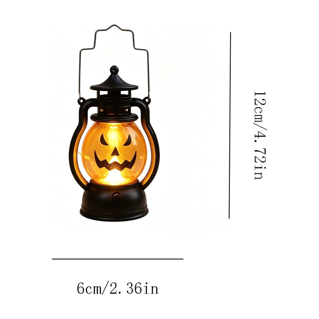 Halloween Lights Outdoor, Pumpkin Lantern with LED Light, Cute Expression Halloween Party Lanterns with Portable Handle, for Fall Decor Yard Garden Bedroom Living Room Indoor Outdoor