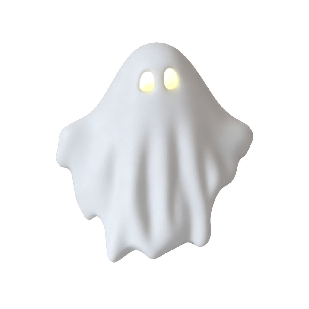 Sahpxhe Halloween Ghost Lamp Decor Warm LED Light for Halloween Mantel Shelf Tabletop Spooky Indoor Halloween Decor