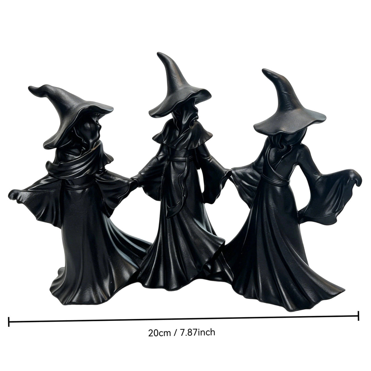 2026 New Halloween Mossy Tree Witch With Crow Light Up 7" Resin Figurine Rave Mantel Shelf Party Decorations