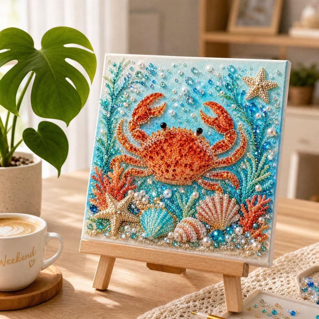 JWZZYD DIY Christmas Pearl Painting Art Kit with Frame, 9.8" Christmas Pearl Beads Art Craft Set, Gemstone Dots Beads for Holiday Christmas Wall Decor, Decoration Gift(Reindeer)