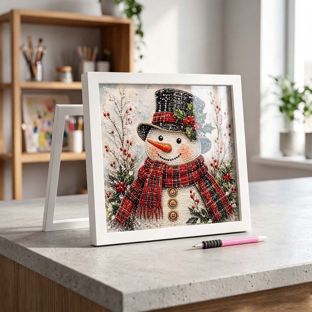 JWZZYD DIY Christmas Pearl Painting Art Kit with Frame, 9.8" Christmas Pearl Beads Art Craft Set, Gemstone Dots Beads for Holiday Christmas Wall Decor, Decoration Gift(Reindeer)