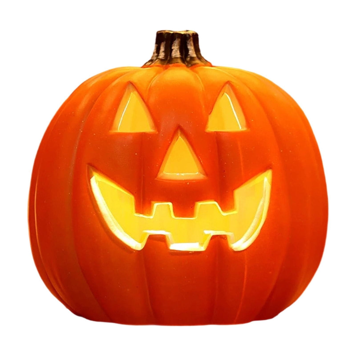 Halloween Lighted Pumpkin Decoration, Glowing Jack o Lanterns, Large LED Pumpkin Lamp with Warm Glow, Outdoor Yard Porch Halloween Decor, Holiday Display Ornament for Home Party
