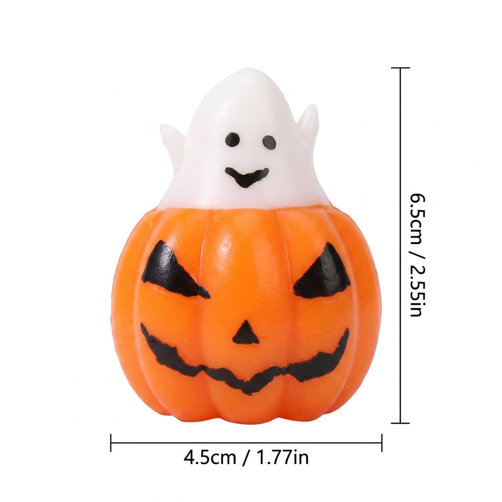 Zydvens Halloween Spooky Ghost in Jack-O'-Lantern Squishy Toys - Cute Matte Pumpkin Ghost Sensory Fidget Toy for Halloween & Thanksgiving Holiday Party Favors