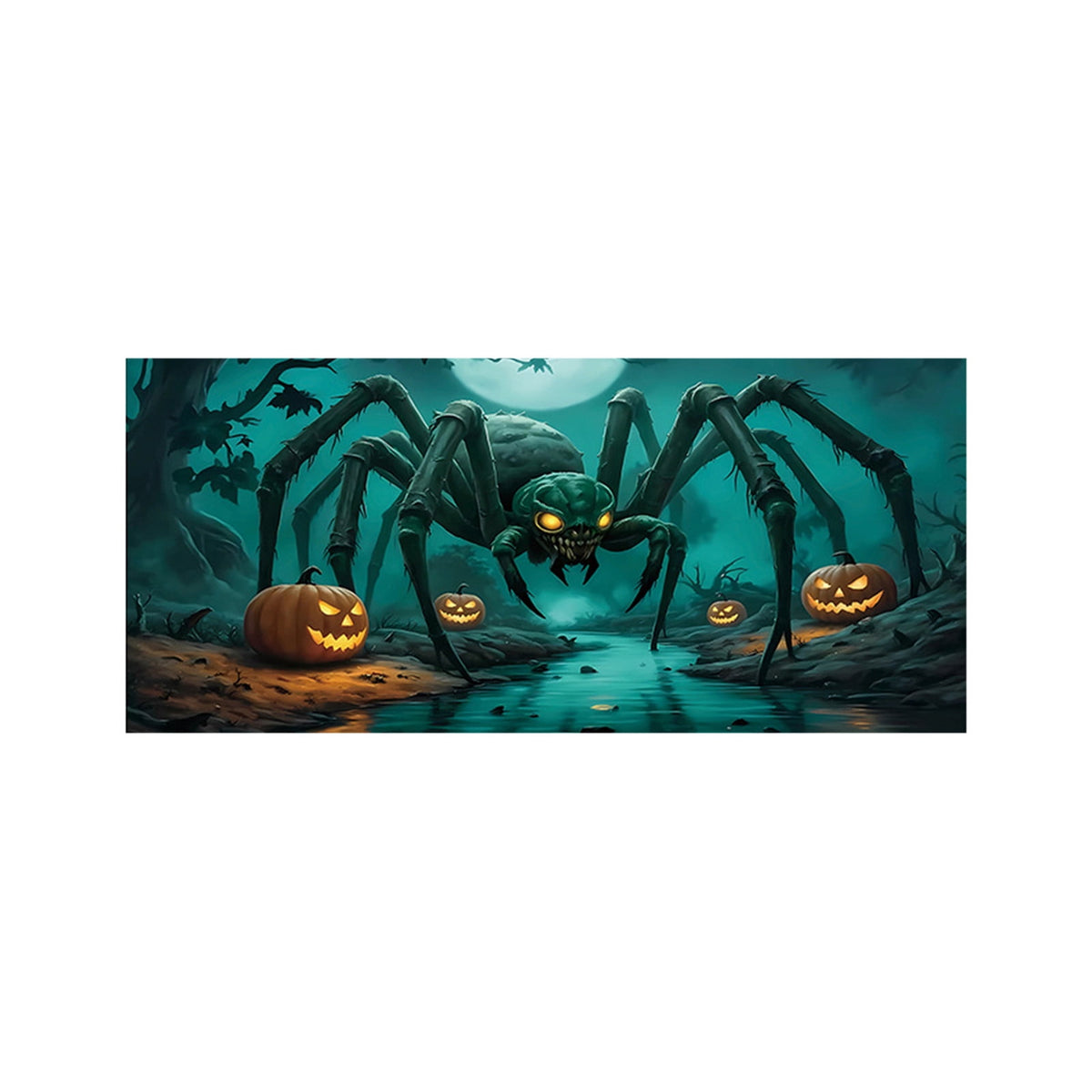 Loyerfyivos Halloween Garage Door Decorations Banner Christmas Giant Spider Halloween Garage Door Cover 6x13Ft Pumpkin Bat Spider Web Horror Large Halloween Garage Door Banner Backdrop for Wall Decor