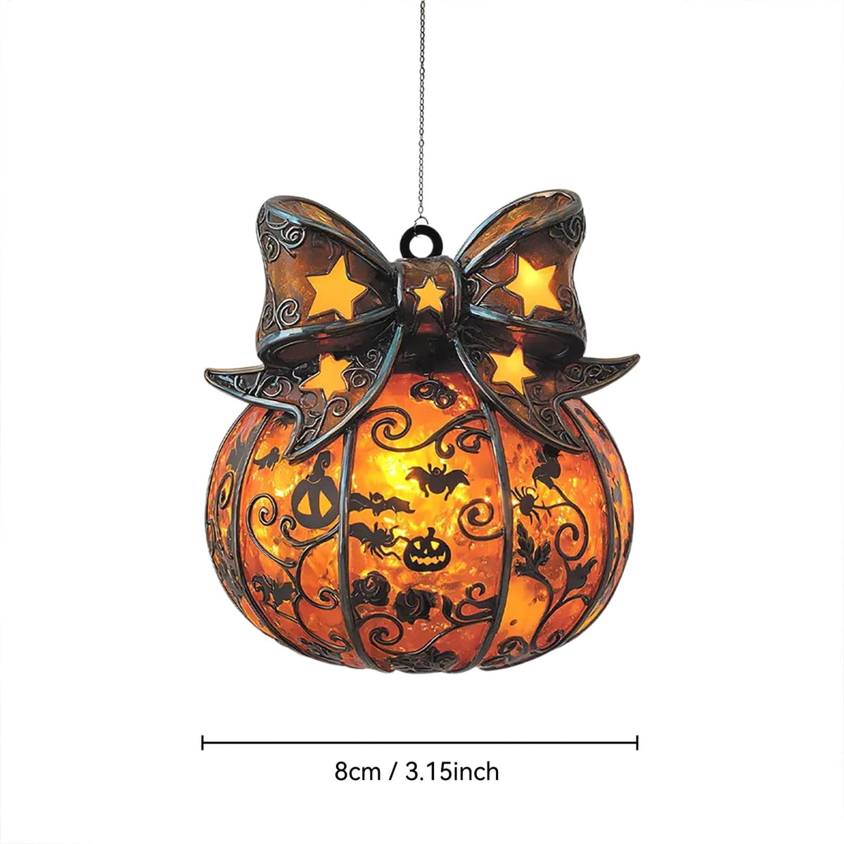Orangide Halloween Pumpkin Pendant Acrylic Hanging Ornament Fall Decor Cute Jack-O-Lantern Decorations for Home Window Car Rearview Mirror Indoor Outdoor