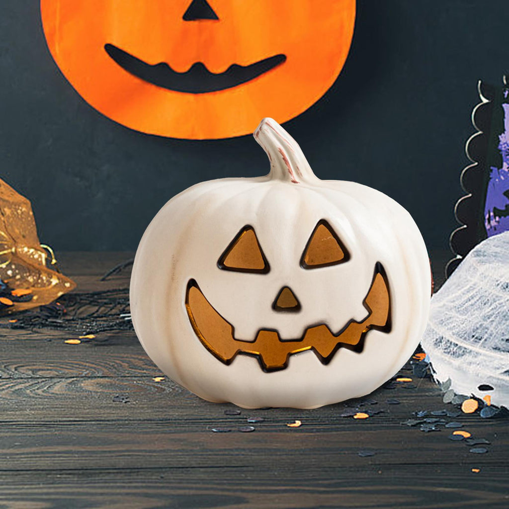 yotijay Halloween Pumpkin Light Indoor Decoration Vivid Details Fine Craftsmanship Resin C