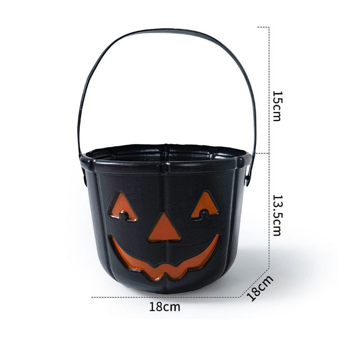 Kyusrd Trick or Treat Halloween Lantern Pumpkin Decoration Lighted Table Centerpieces Ornaments Spooky Pumpkin Prop Decor Decorative Wedding Candy Bowl Organizer Canisters