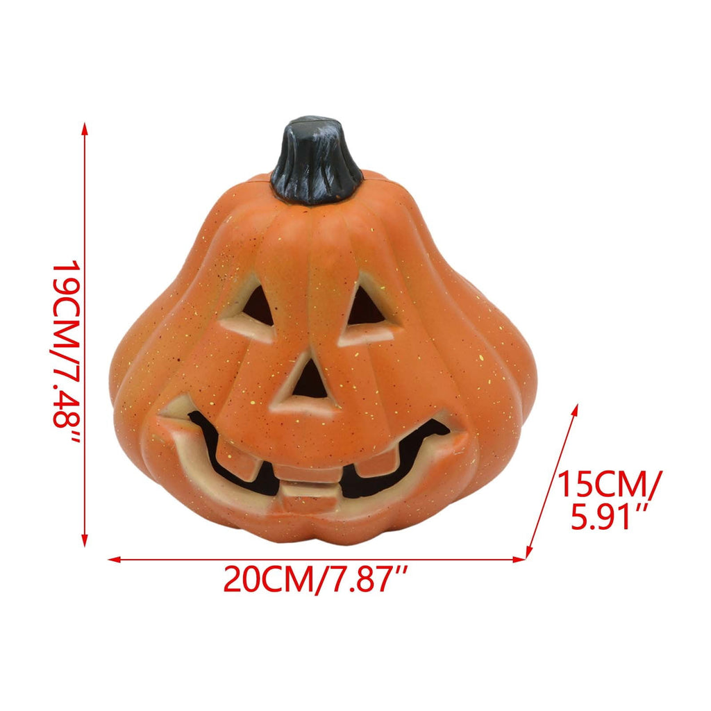 SRUILUO Halloween Light up Jack-O-Lantern, Fall Thanksgiving Pumpkin Light Decorations, Pumpkin Prop with LED Light, Halloween Tabletop Decorations Props for Indoor Outdoor Decor (No Battery)